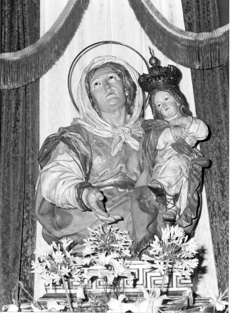 Maria Vergine bambina e Sant'Anna (scultura) di Colombo Giacomo (attribuito) (inizio sec. XVIII)