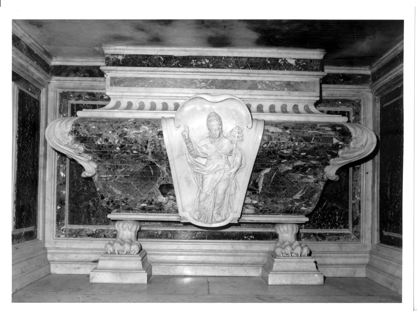 San Silvestro (paliotto) - bottega campana (seconda metà sec. XVIII)