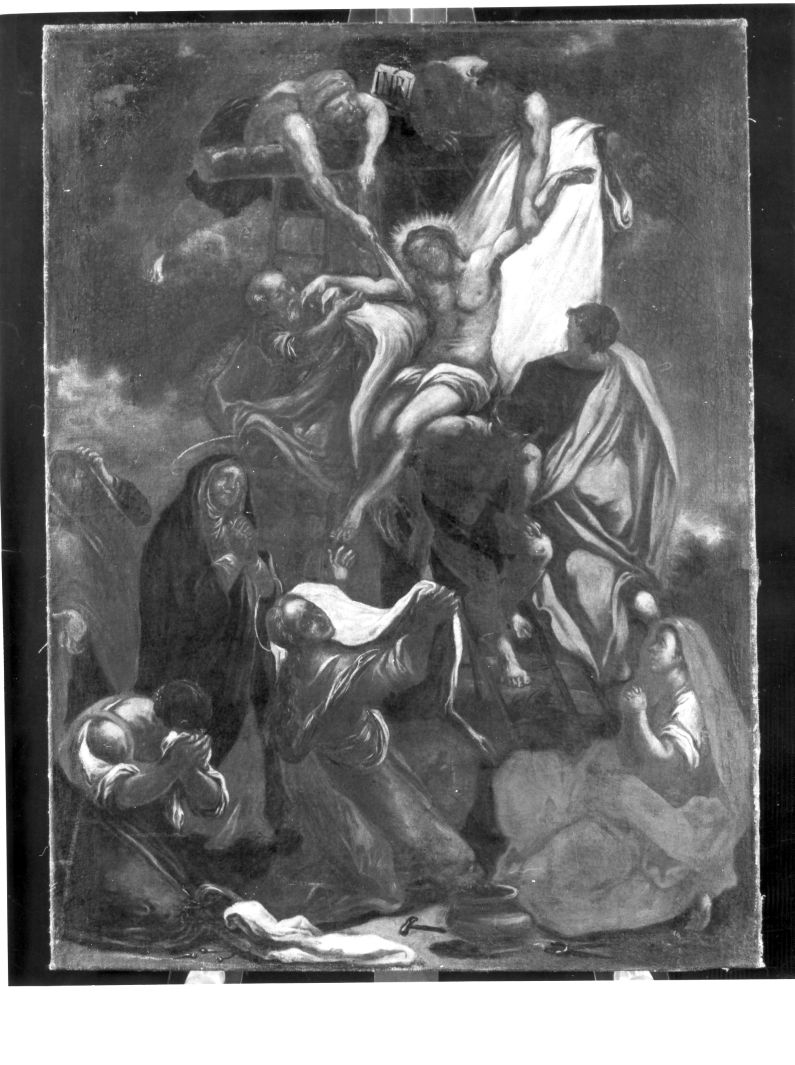 deposizione di Cristo dalla croce (dipinto) - ambito campano (sec. XVIII)