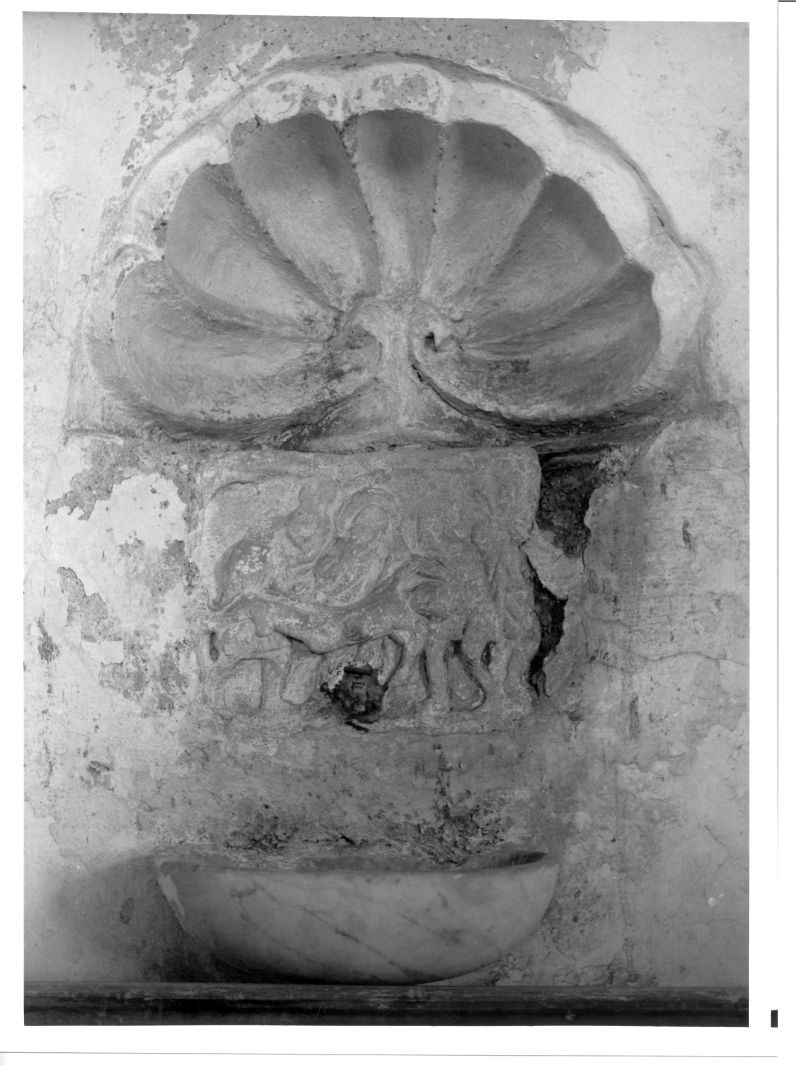 acquasantiera da parete - bottega Italia meridionale (fine/inizio secc. XVIII/ XIX)