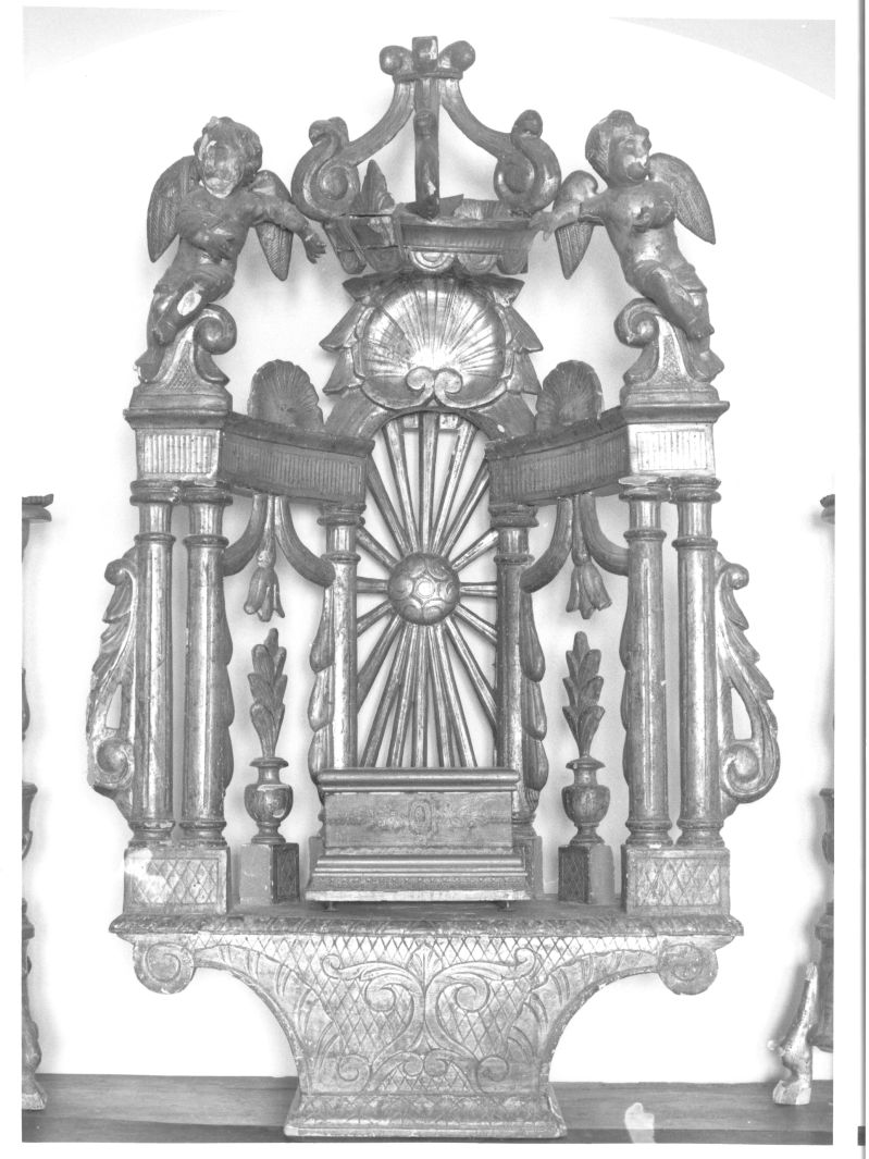 baldacchino di tronetto per esposizione eucaristica - bottega campana (fine sec. XVIII)