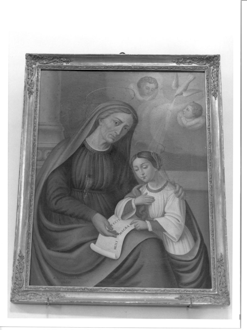 Maria Vergine bambina e Sant'Anna (dipinto) di Scotto Lachianca A (sec. XIX)