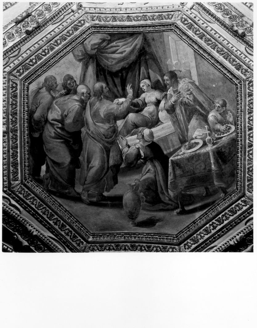 Cristo resuscita la figlia di Giairo (dipinto, ciclo) di Corenzio Belisario (sec. XVII)