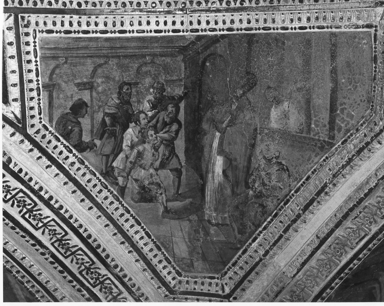 San Grammazio libera un indemoniato (dipinto, ciclo) di Corenzio Belisario (sec. XVII)