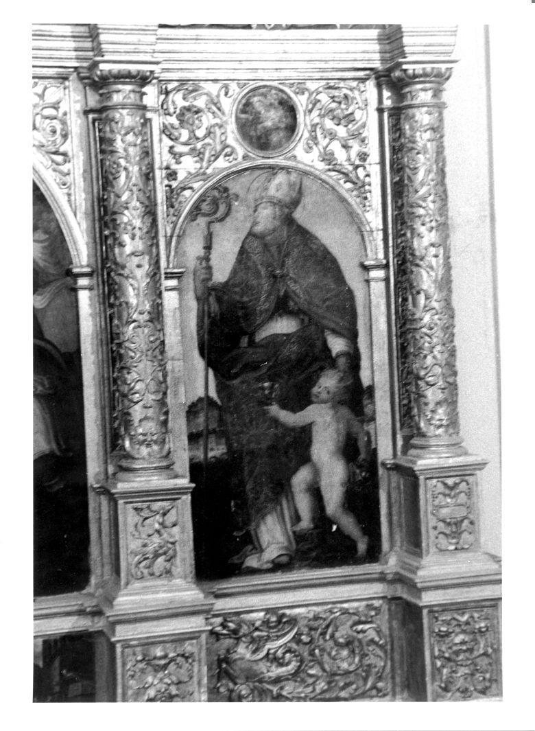 San Nicola di Bari (scomparto di polittico, elemento d'insieme) di Cardisco Marco detto Marco Calabrese (attribuito) (prima metà sec. XVI)