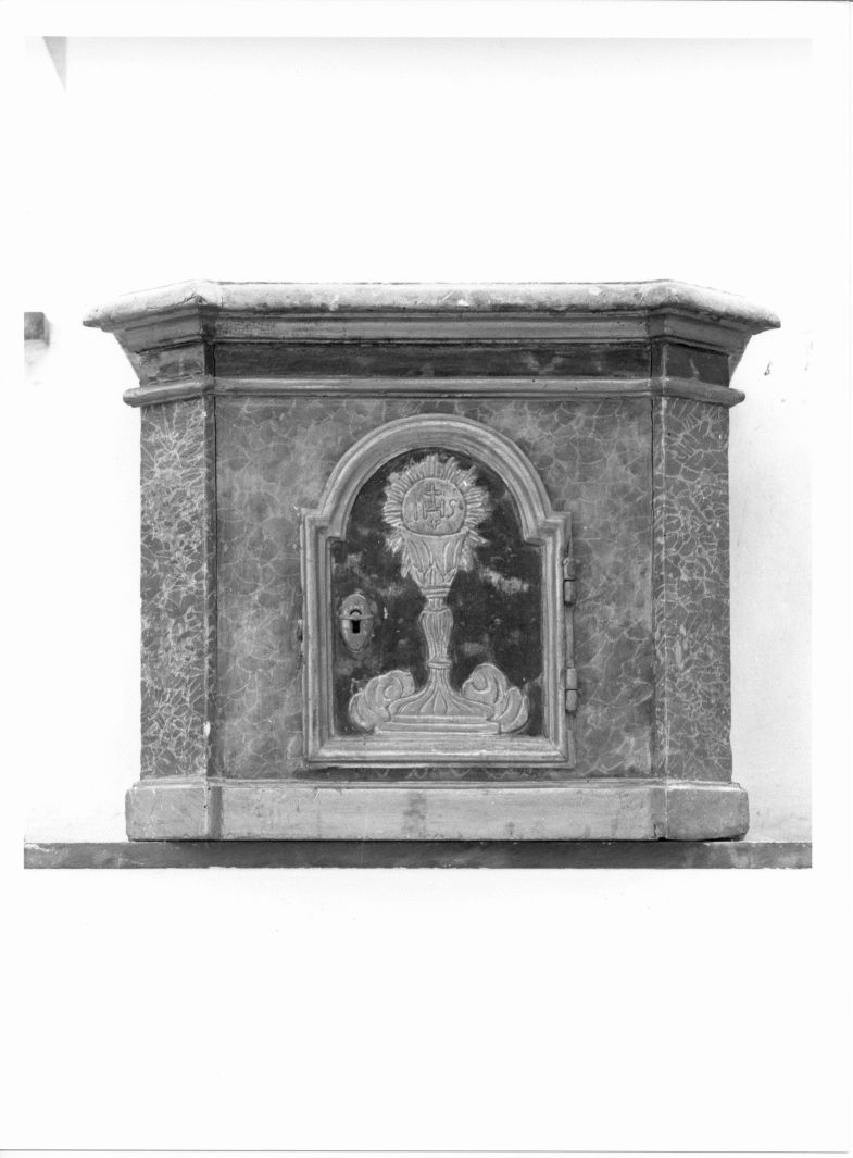 calice eucaristico (tabernacolo, elemento d'insieme) - bottega campana (sec. XVIII)
