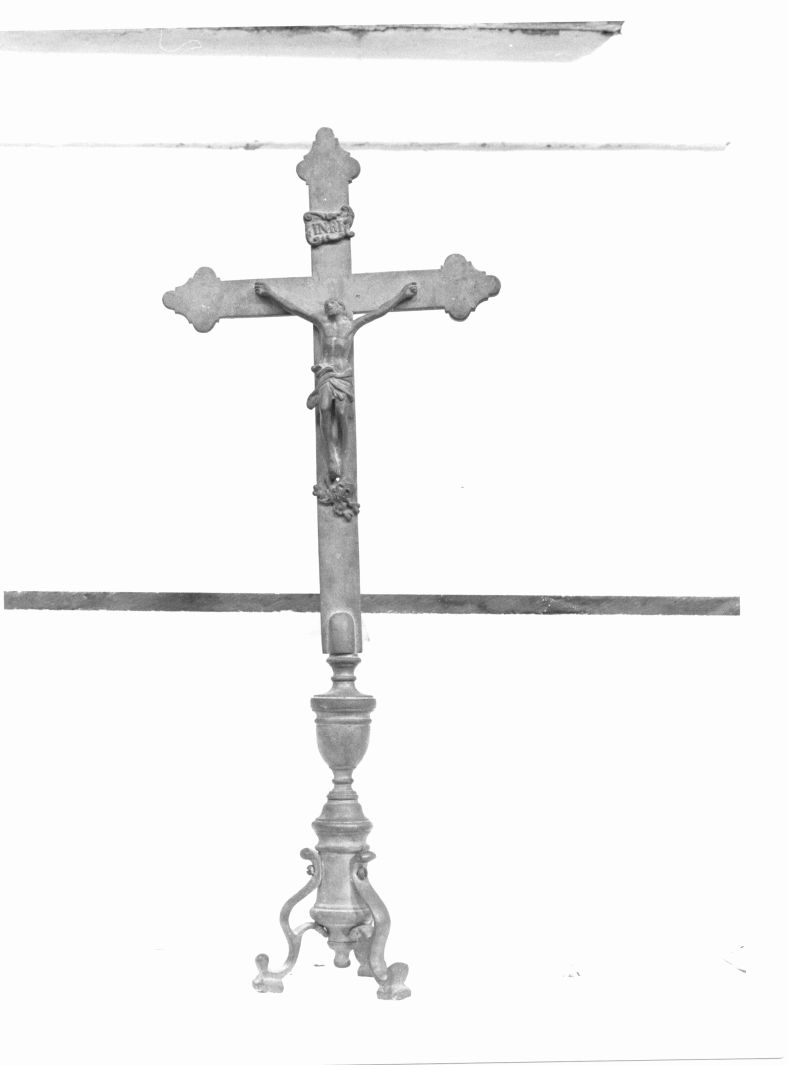 Cristo crocifisso (croce d'altare) - bottega campana (inizio sec. XX)