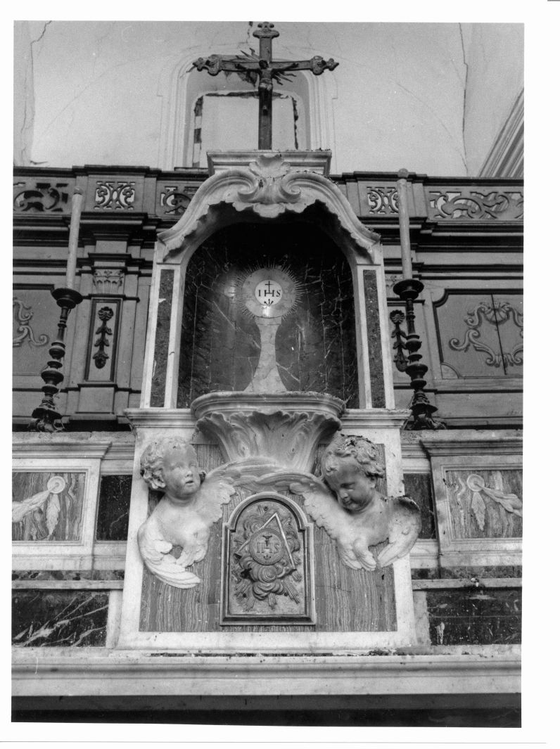 tabernacolo, elemento d'insieme - bottega napoletana (sec. XVIII)