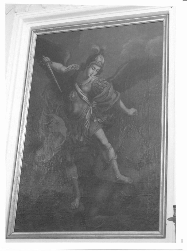 San Michele Arcangelo combatte Satana (dipinto) - ambito Italia meridionale (sec. XVIII)