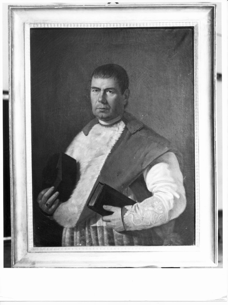 ritratto del canonico D. Felice De Majo (dipinto, opera isolata) di Pepe N (sec. XIX)
