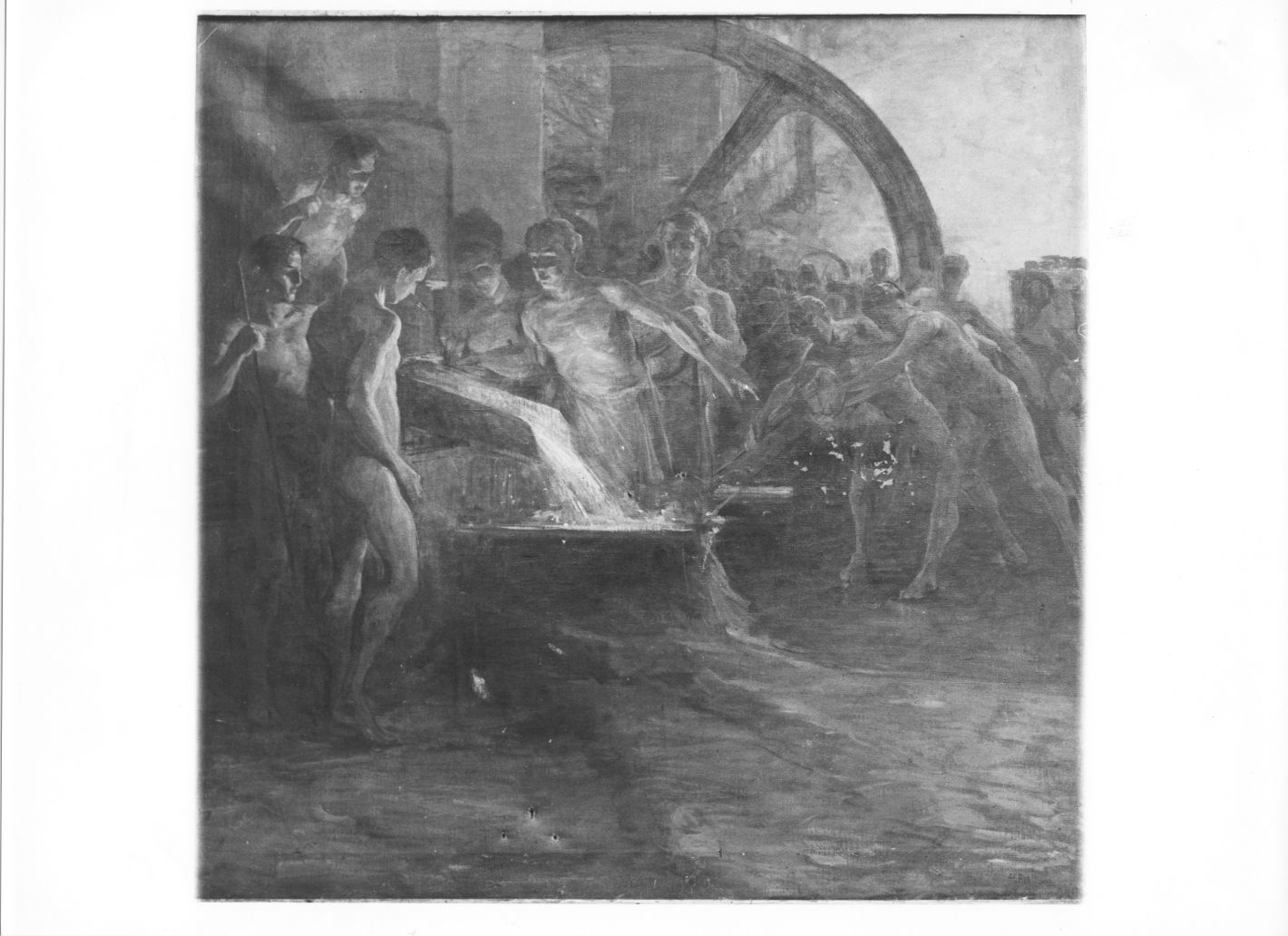 allegoria della guerra (dipinto) di Avallone Pasquale (prima metà sec. XX)