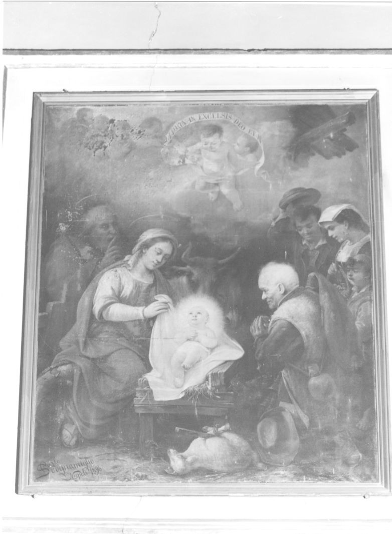 natività di Gesù (dipinto) di Scognamiglio Giovanni (sec. XIX)