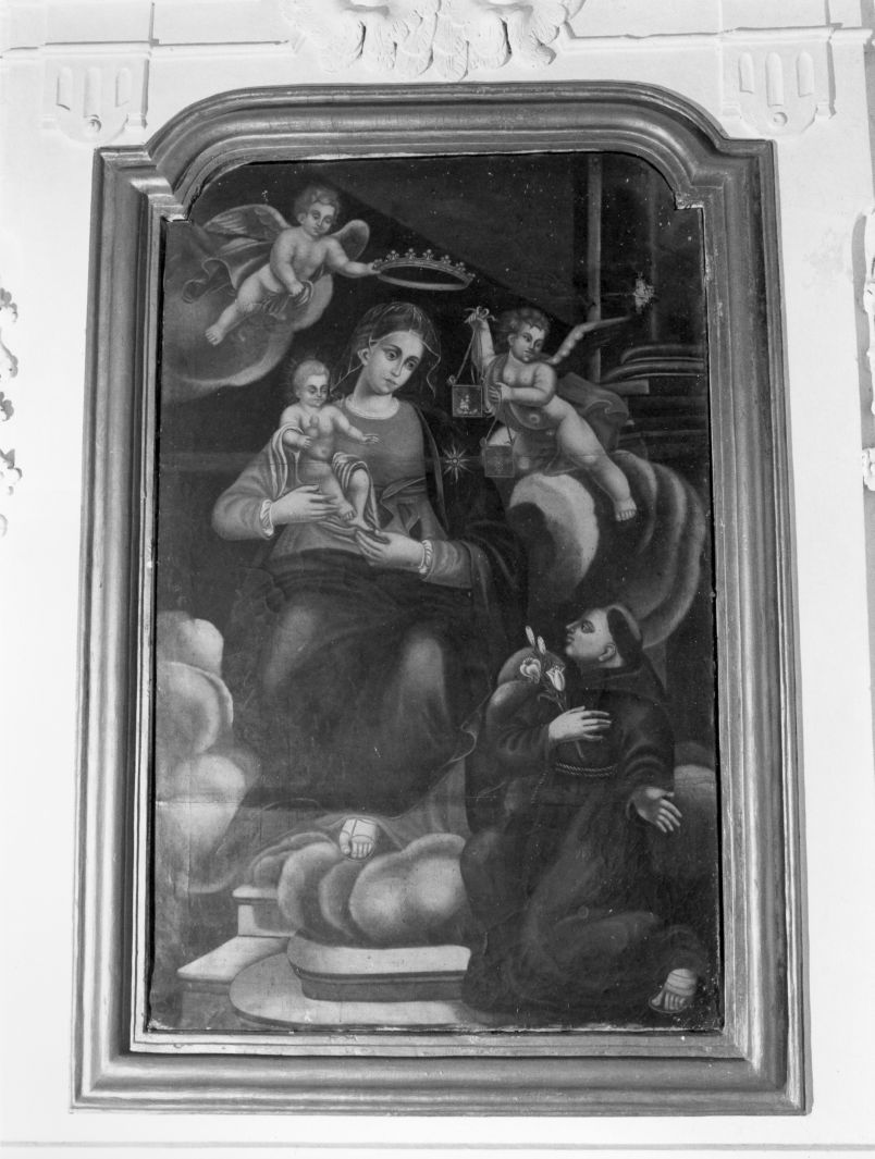 apparizione della Madonna con Bambino a Sant'Antonio da Padova (dipinto) - ambito campano (sec. XIX)