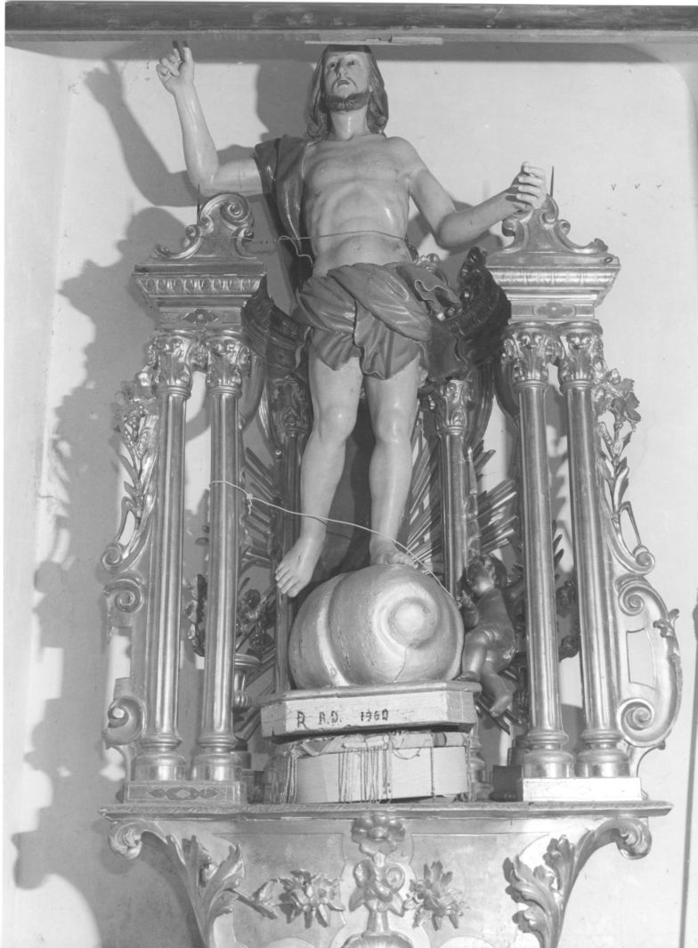 Cristo redentore benedicente (statua) - bottega campana (sec. XIX)