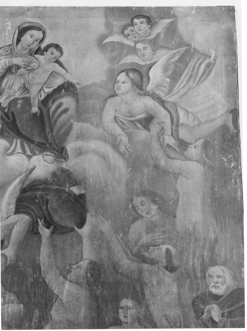 Madonna delle Grazie, Madonna con personaggi che implorano il suo aiuto (dipinto) - ambito campano (sec. XIX)