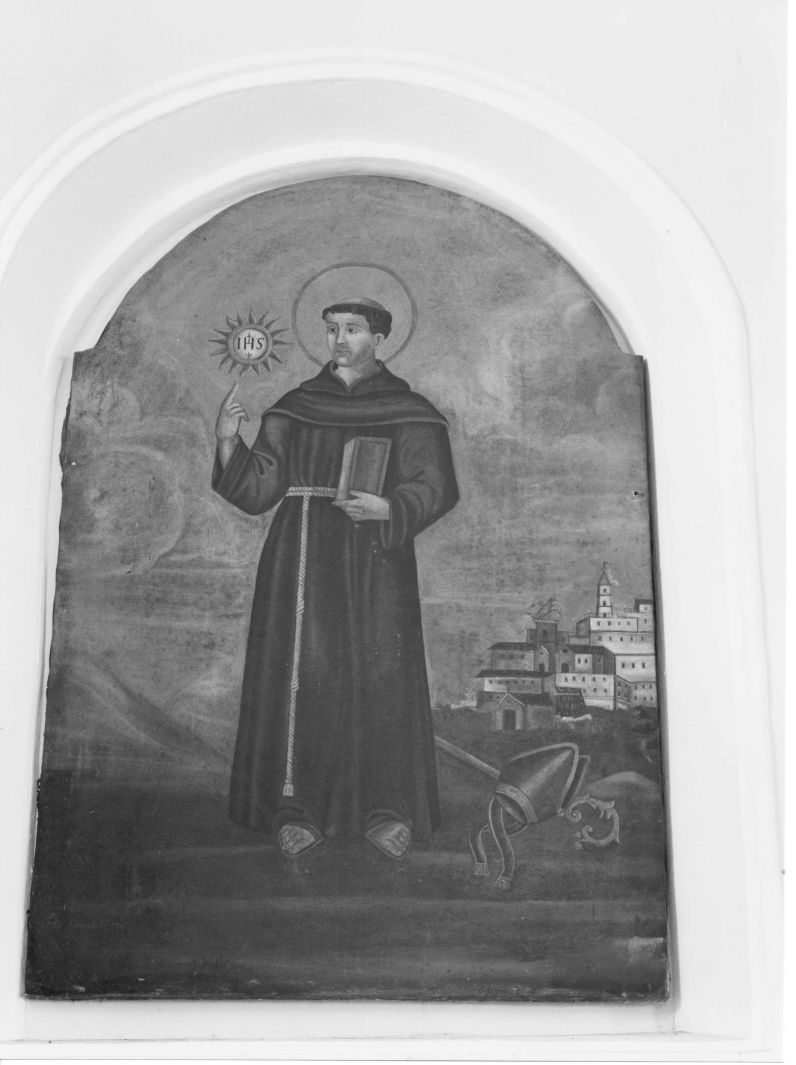 San Bernardino da Siena (dipinto) di Chiarelli Luigi (sec. XX)