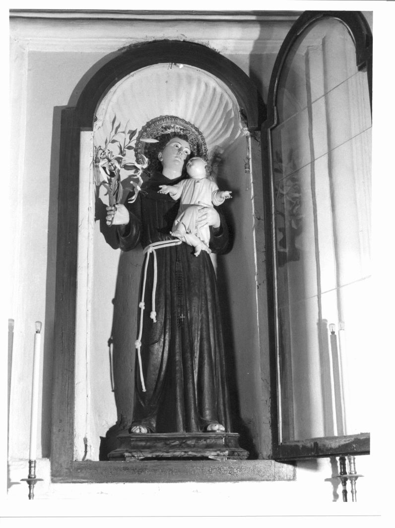 Sant'Antonio da Padova con il bambino (statua, opera isolata) - bottega campana (sec. XIX)