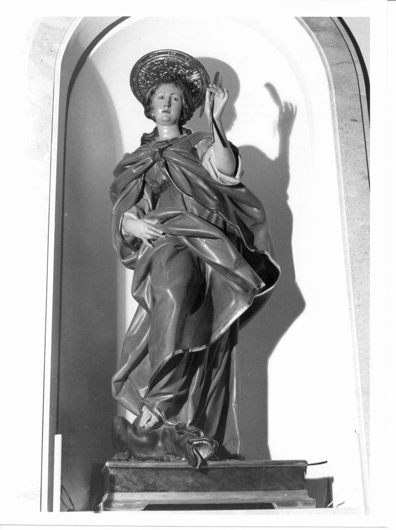 Santa Margherita d'Antiochia (statua, opera isolata) di Colombo Giacomo (bottega) (prima metà sec. XVIII)