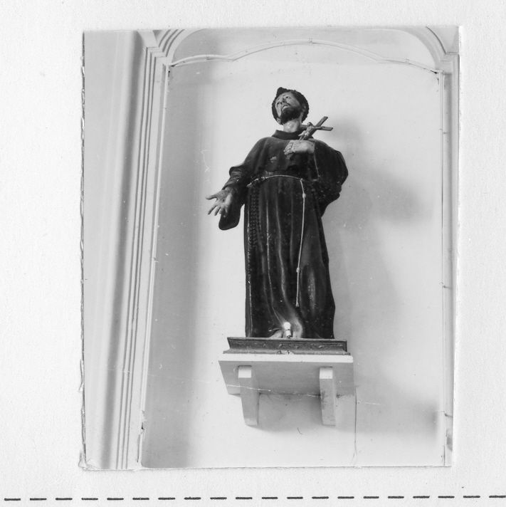 San Francesco d'Assisi (statua) di Colombo Giacomo (attribuito) (inizio sec. XVIII)
