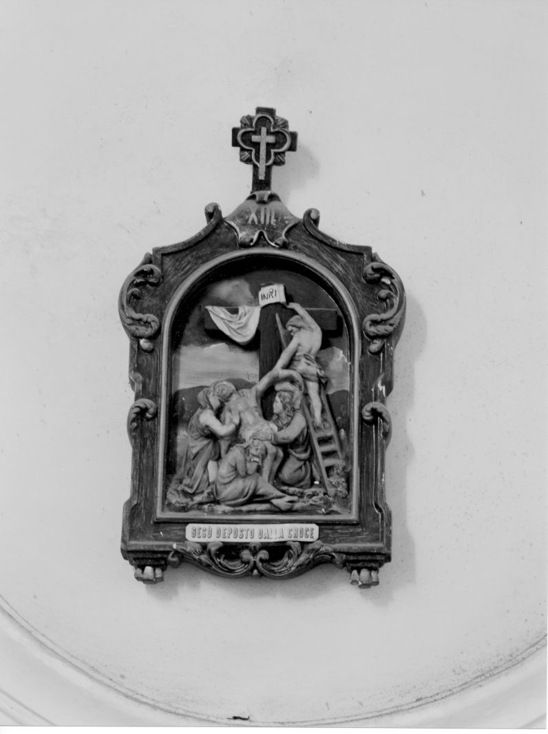 stazione XIII: Gesù deposto dalla croce (dipinto, elemento d'insieme) - ambito cilentano (sec. XIX)