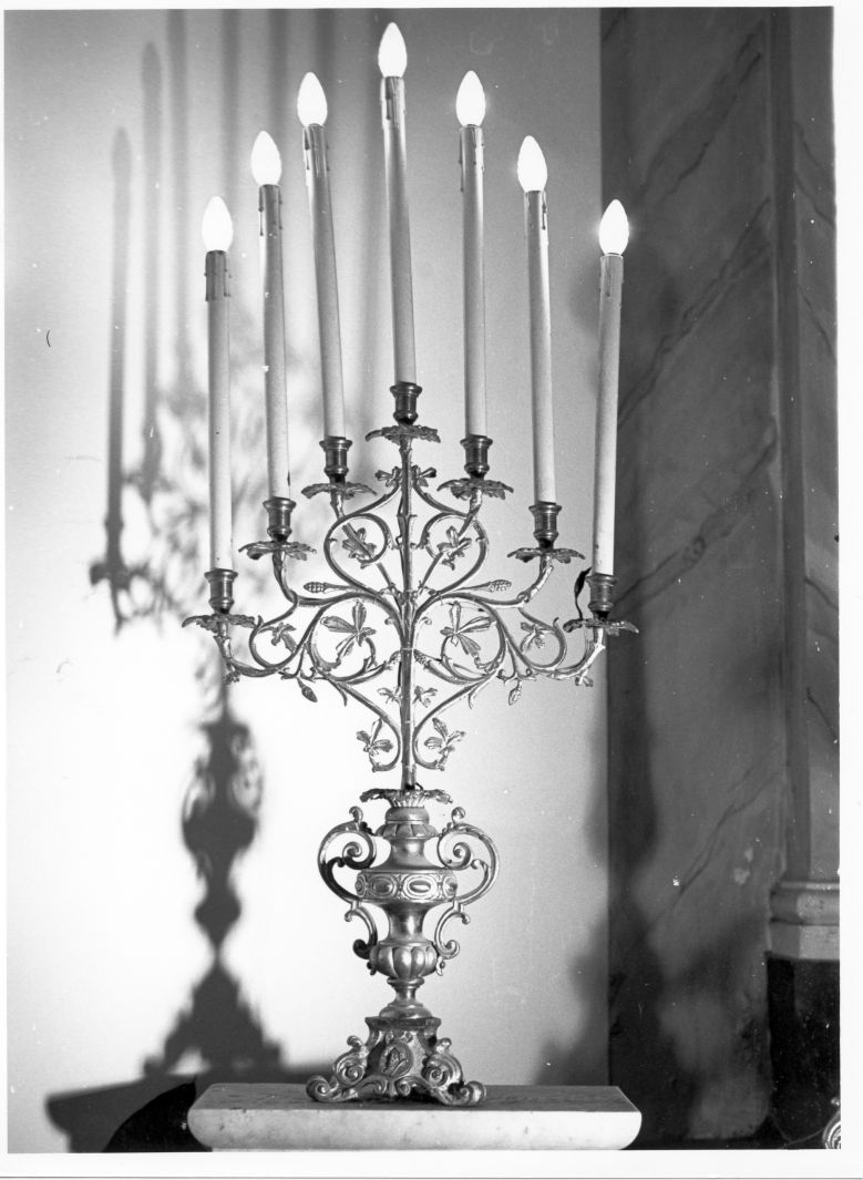 candelabro - bottega campana (seconda metà sec. XIX)