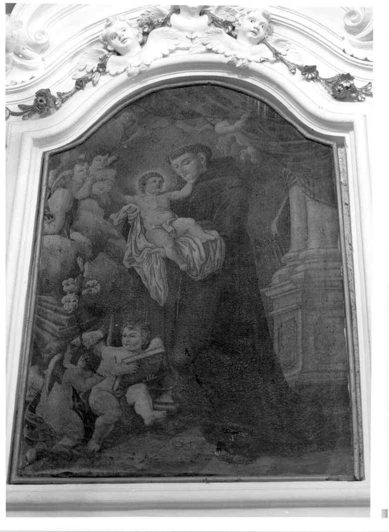 Sant'Antonio da Padova con il bambino (dipinto) - ambito campano (sec. XVIII)