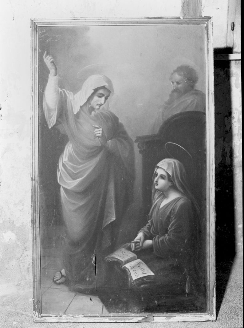 Maria Vergine bambina con Sant'Anna e San Gioacchino (dipinto) - ambito campano (fine/inizio secc. XVIII/ XIX)