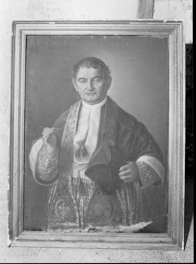 ritratto di vescovo (dipinto) - ambito campano (fine sec. XIX)