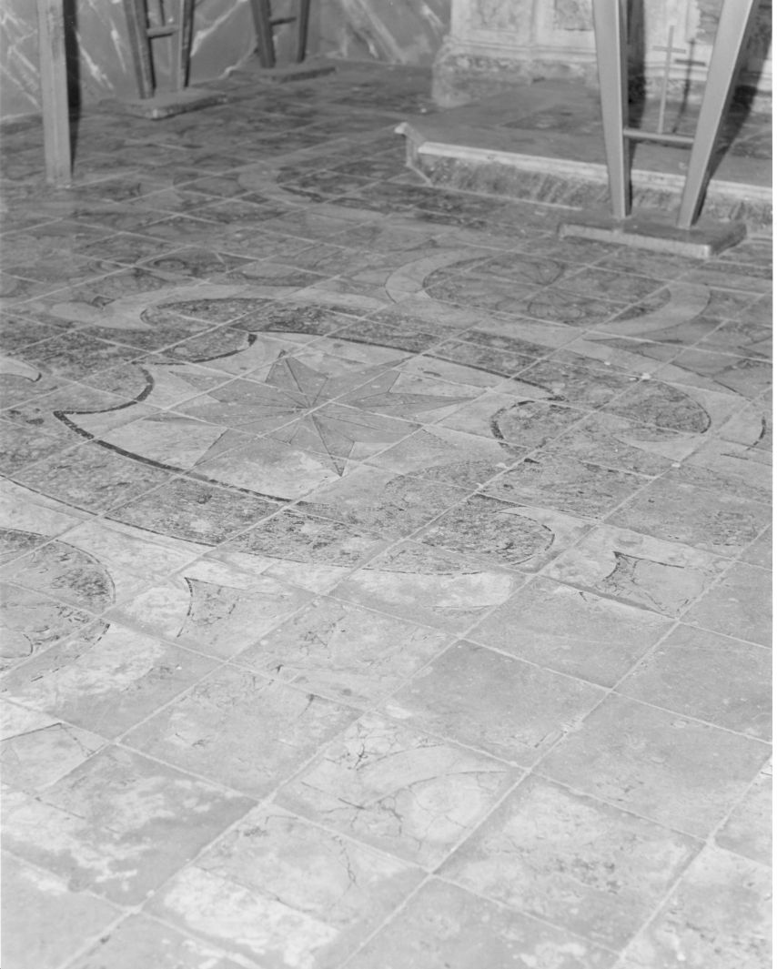 motivi decorativi (pavimento a mattonelle) - bottega campana (metà sec. XVIII)