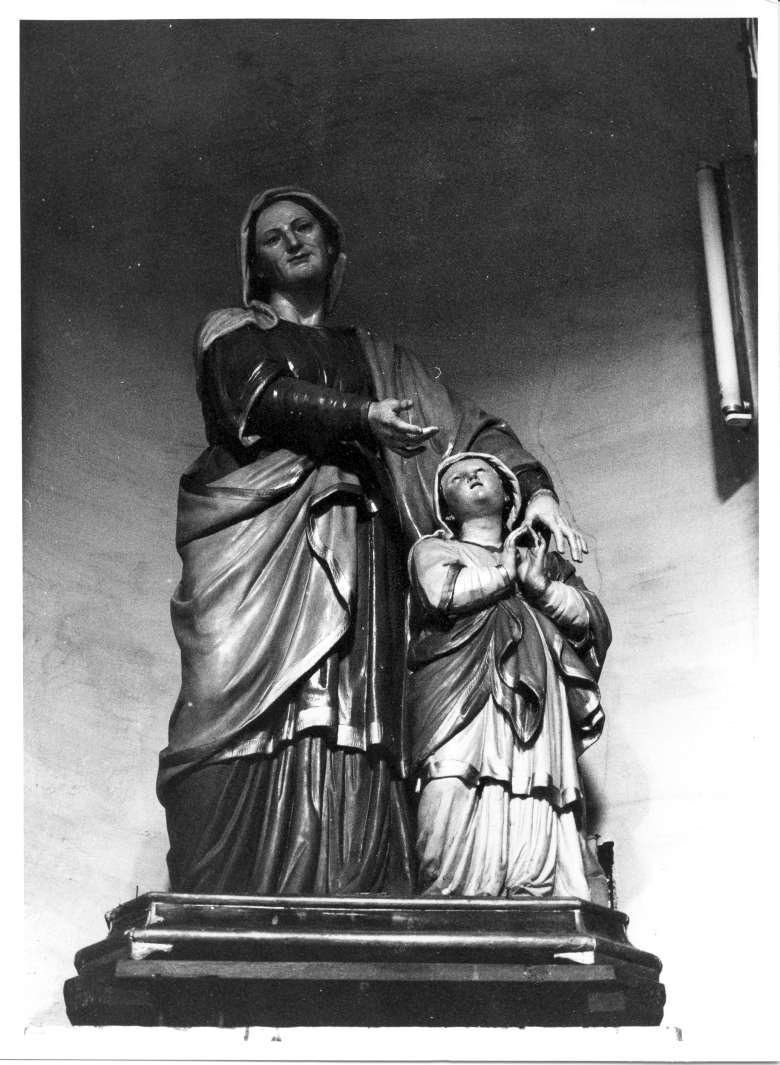 Maria Vergine bambina e Sant'Anna (gruppo scultoreo) - bottega campana (sec. XVIII)