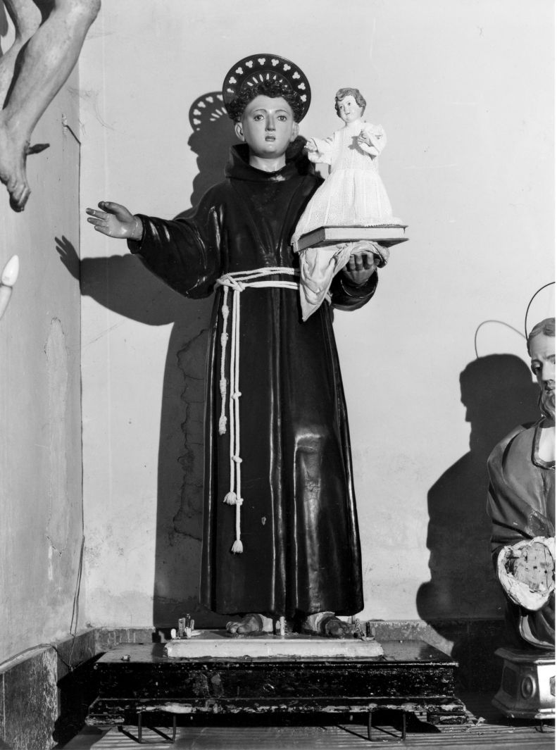 Sant'Antonio da Padova con il bambino (statua) - bottega campana (seconda metà sec. XIX)