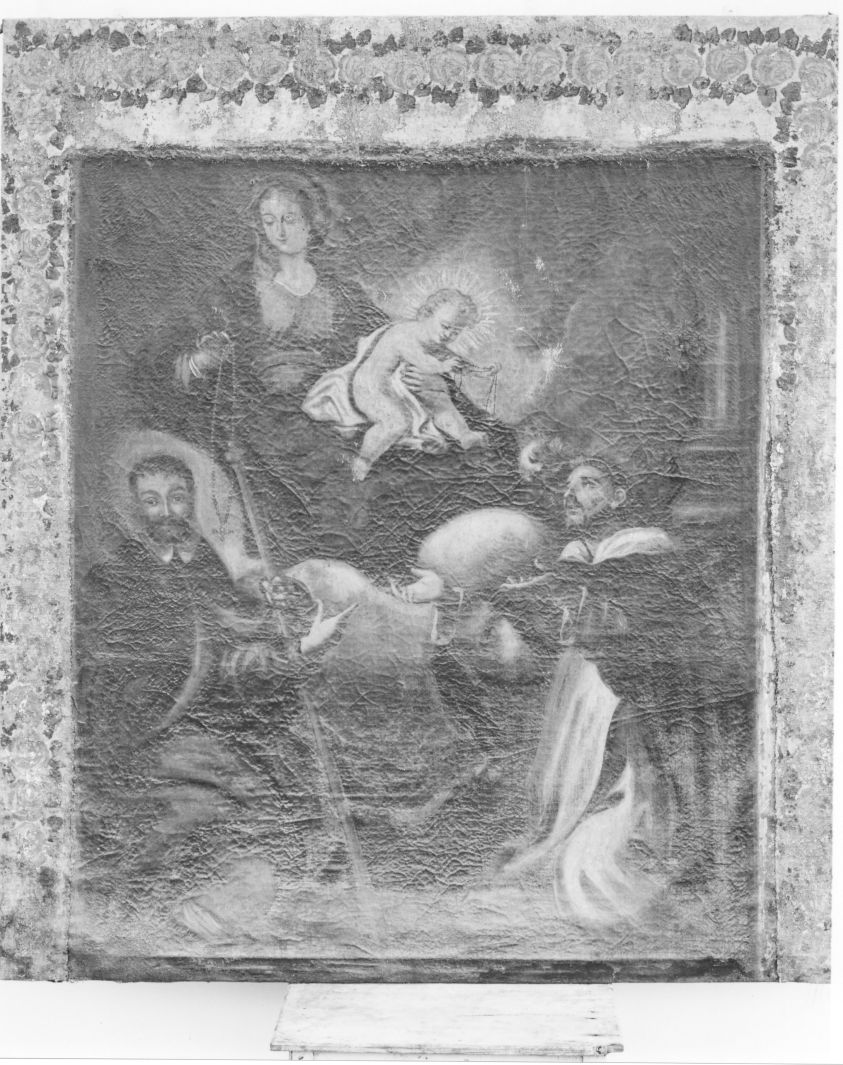 Madonna del Rosario con Santi (dipinto) - ambito campano (sec. XIX)
