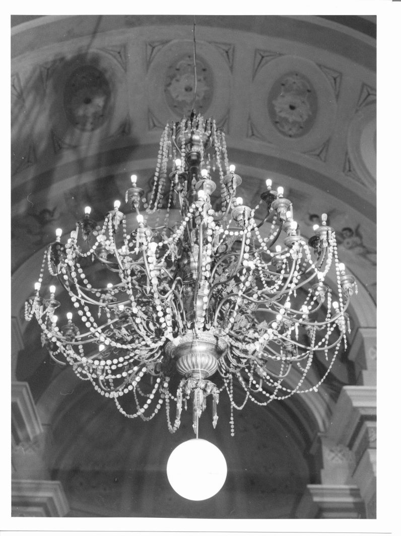 lampadario da chiesa, opera isolata - bottega campana (fine sec. XIX)