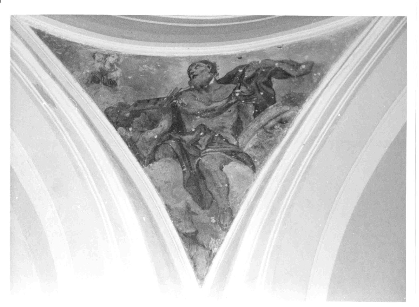 San Luca scrive il vangelo (dipinto, elemento d'insieme) di De Matteis Paolo (maniera) (primo quarto sec. XVIII)