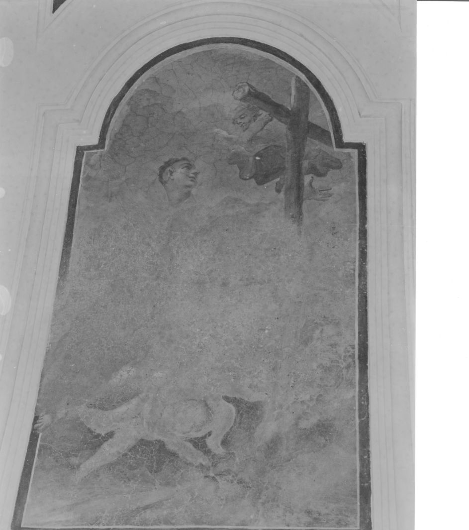 San Francesco d'Assisi in preghiera davanti alla croce (dipinto, ciclo) di Pennino Filippo (seconda metà sec. XVIII)