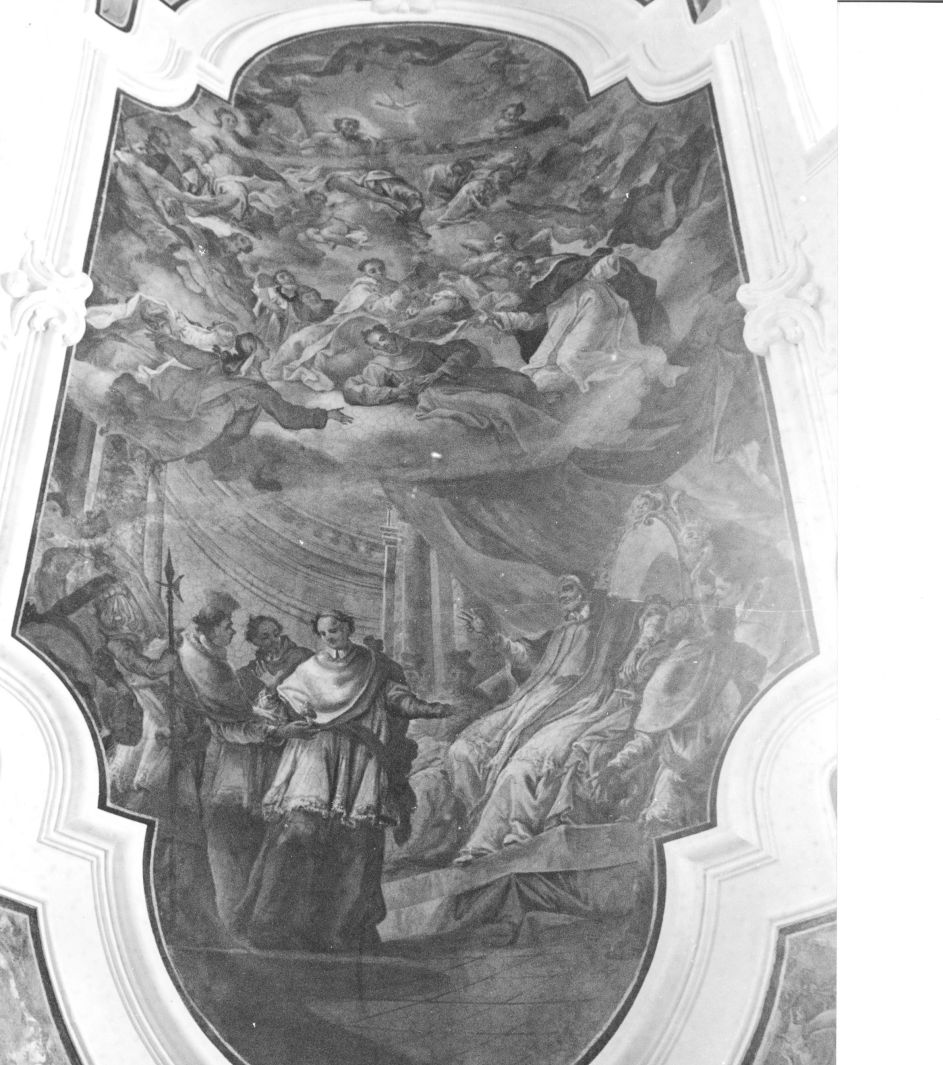 gloria di Santi francescani e domenicani (dipinto, ciclo) di Pennino Filippo (seconda metà sec. XVIII)