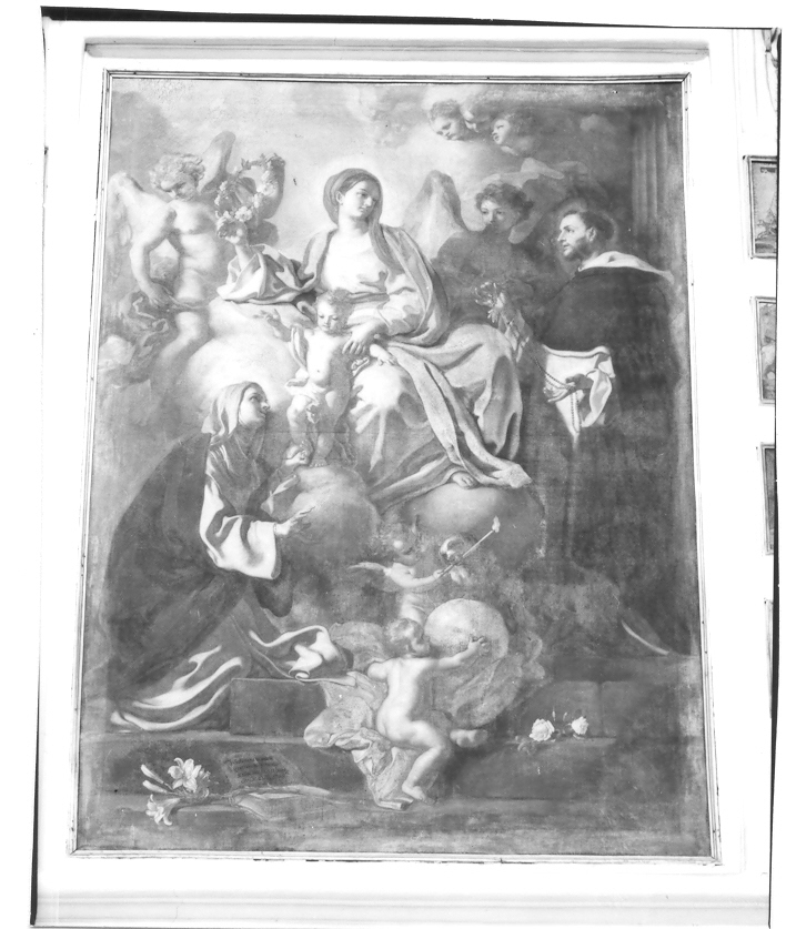 Madonna del Rosario (dipinto, elemento d'insieme) di Solimena Francesco detto Abate Ciccio (sec. XVIII)