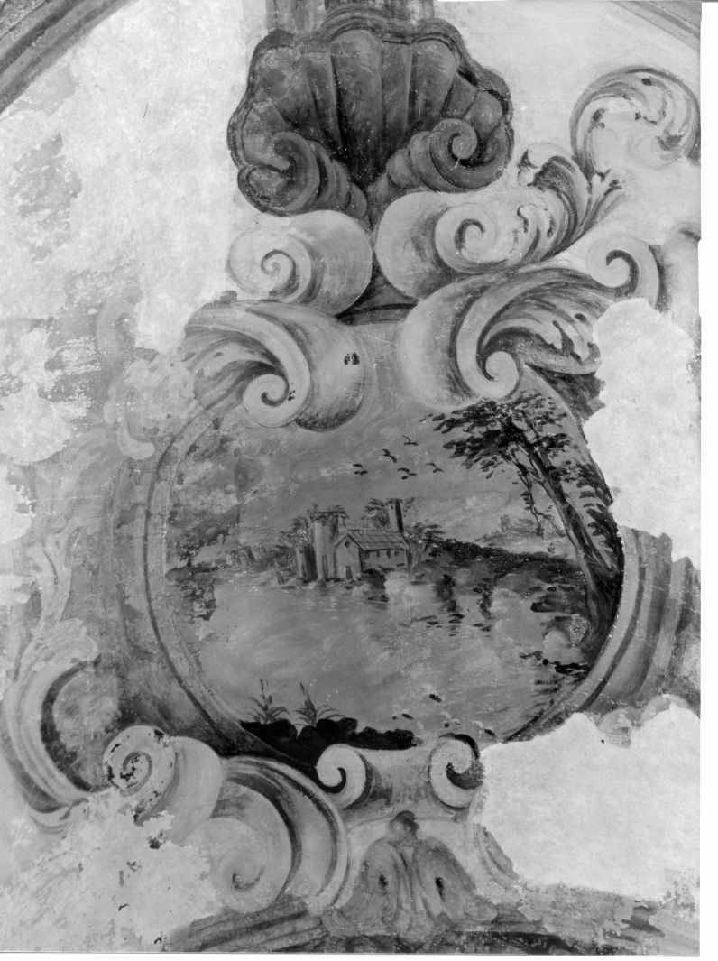 paesaggio (decorazione pittorica, ciclo) di De Martino Francesco (attribuito) (sec. XVIII)