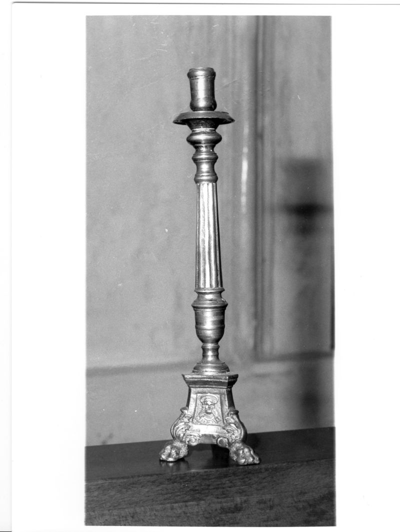 candeliere d'altare - bottega campana (fine/inizio secc. XIX/ XX)