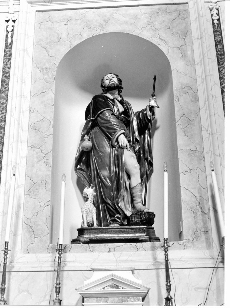 San Rocco (statua, opera isolata) di Cocchiaro Enrico (sec. XIX)