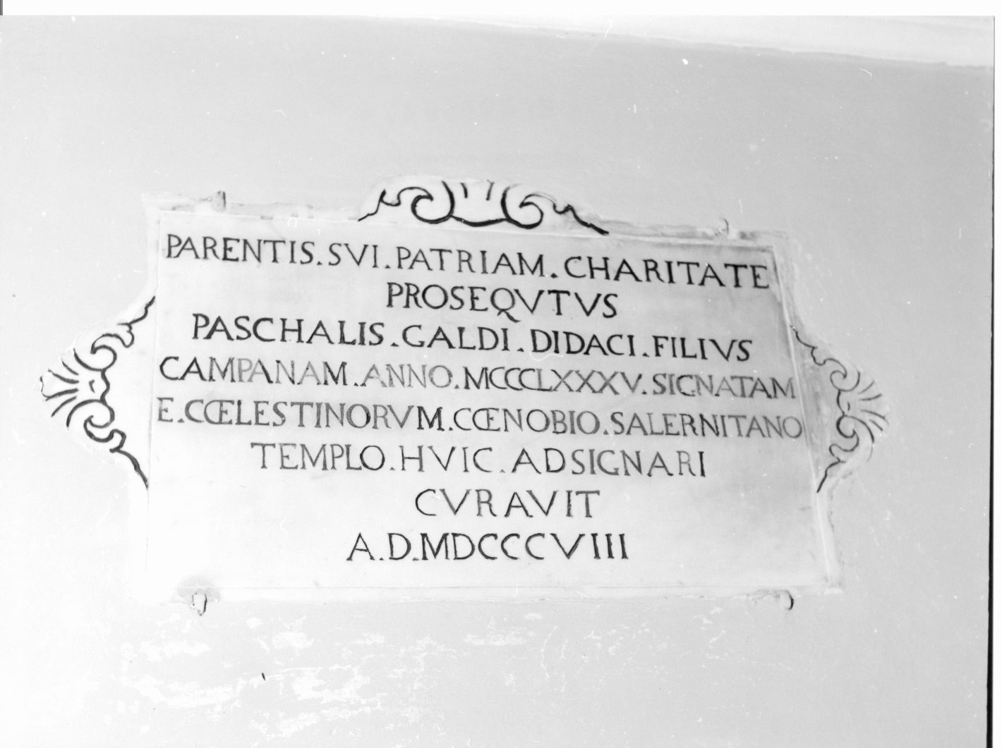 lapide commemorativa, opera isolata - bottega campana (sec. XIX)