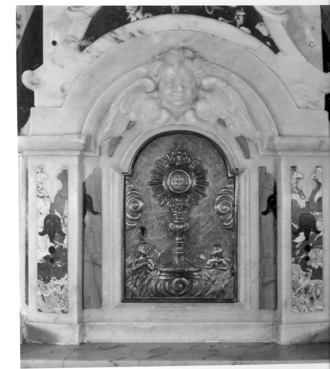 ostensorio (sportello di tabernacolo) - bottega Italia meridionale (fine sec. XIX)