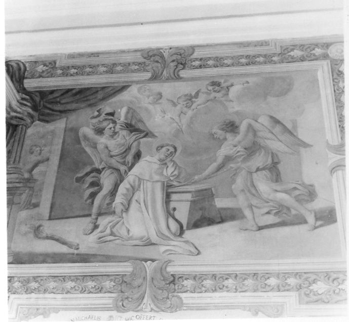 tentazione di San Tommaso d'Aquino (dipinto) di Solimena Angelo (scuola) (sec. XVIII)