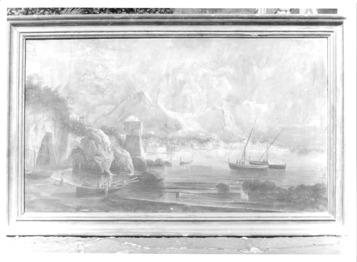 veduta del golfo di Salerno (dipinto) - ambito campano (sec. XIX)