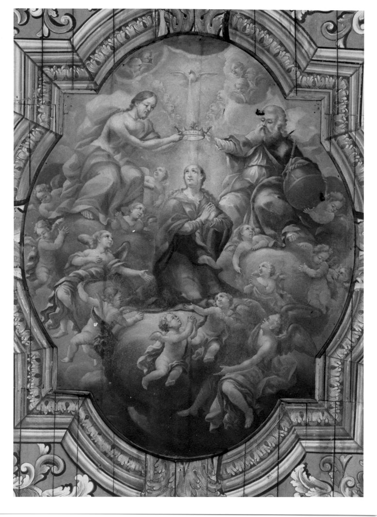 incoronazione di Maria Vergine (dipinto, elemento d'insieme) - ambito salernitano (prima metà sec. XVIII)