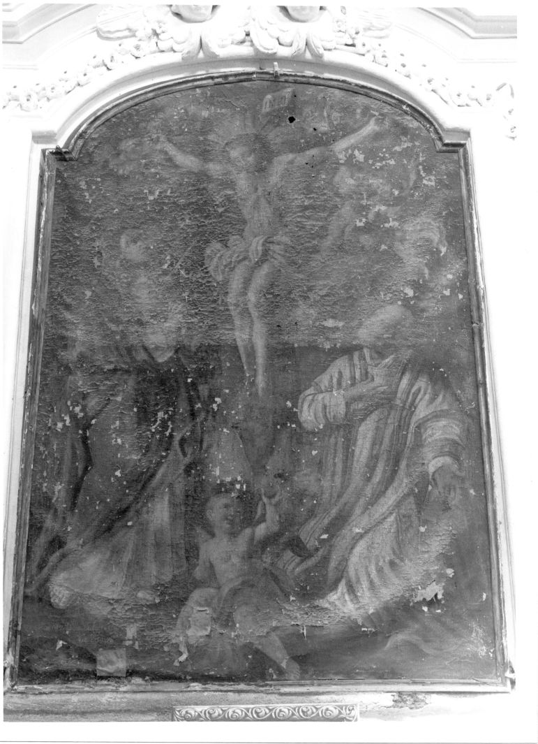 Cristo crocifisso tra Santi (dipinto) - ambito campano (sec. XVIII)