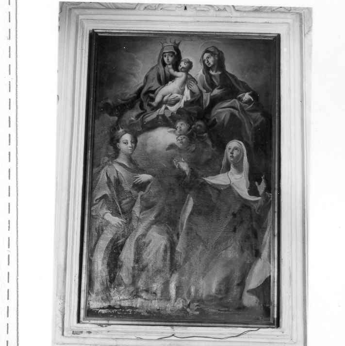 Madonna con Bambino e Sant'Anna con Sante (dipinto) - ambito campano (sec. XIX)