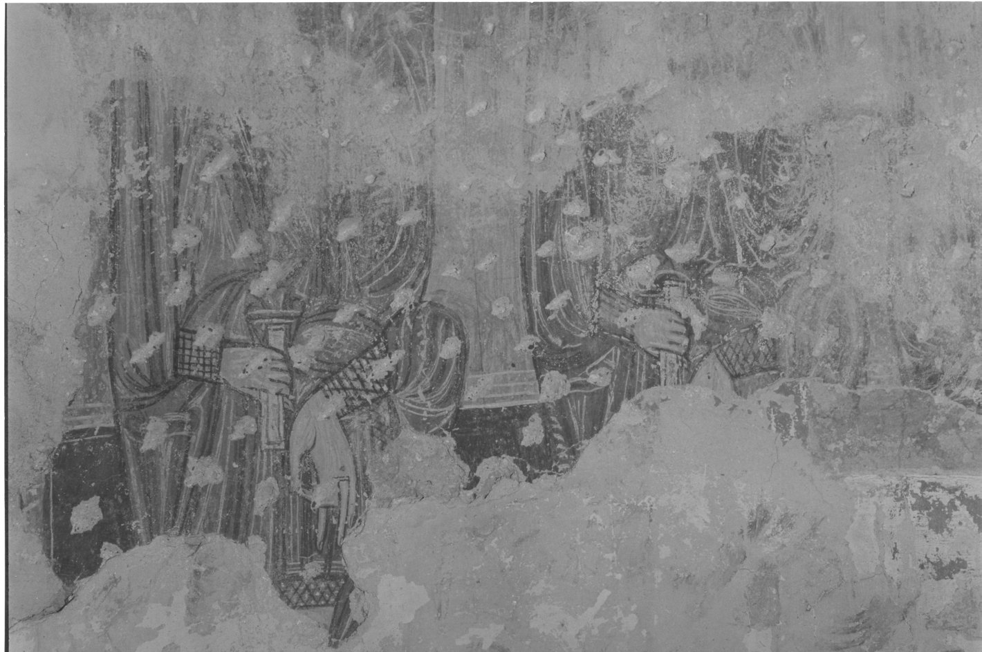 dipinto, frammento - ambito campano (secc. XIII/ XIV)