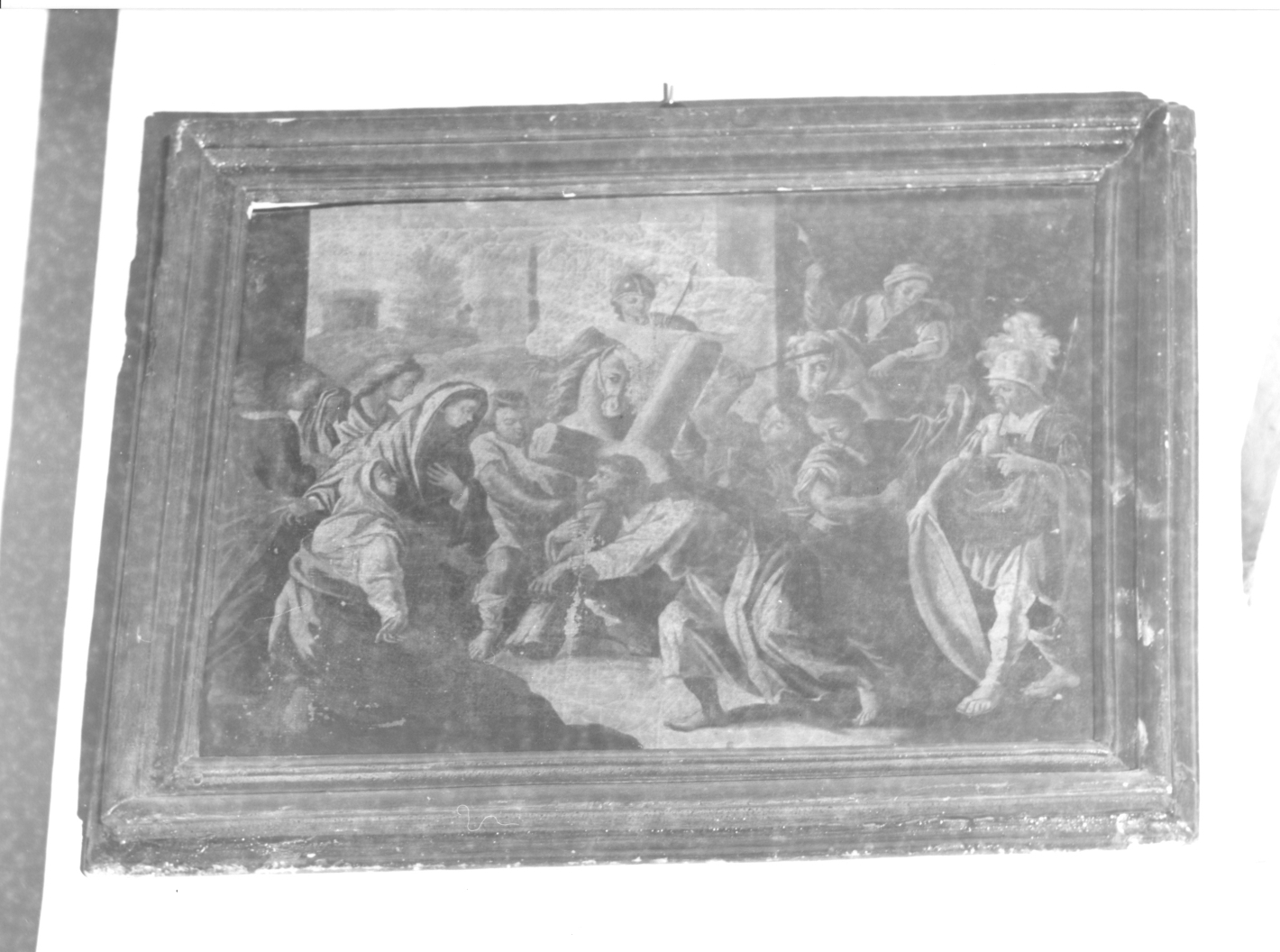 stazione VIII: Gesù consola le donne di Gerusalemme (dipinto) - ambito Italia meridionale (prima metà sec. XVIII)