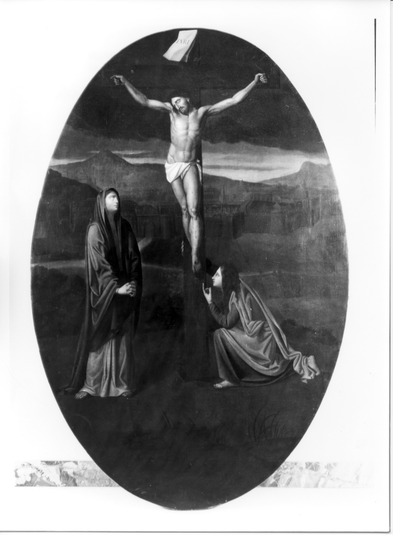 Cristo crocifisso (dipinto) di Montesano L (sec. XIX)